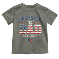 Promoted To Dad Est 2026 American Flag Toddler T Shirt Patriotic New Dad Gift