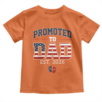 Promoted To Dad Est 2026 American Flag Toddler T Shirt Patriotic New Dad Gift