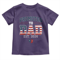 Promoted To Dad Est 2026 American Flag Toddler T Shirt Patriotic New Dad Gift