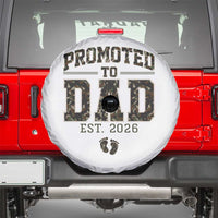 Camouflage Promoted To Dad Est 2026 Spare Tire Cover Camo Pregnancy Announcement Graphic