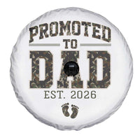 Camouflage Promoted To Dad Est 2026 Spare Tire Cover Camo Pregnancy Announcement Graphic
