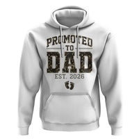 Camouflage Promoted To Dad Est 2026 Hoodie Camo Pregnancy Announcement Graphic