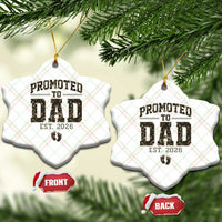 Camouflage Promoted To Dad Est 2026 Ceramic Ornament Camo Pregnancy Announcement Graphic