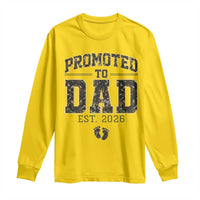 Camouflage Promoted To Dad Est 2026 Long Sleeve Shirt Camo Pregnancy Announcement Graphic