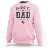 Camouflage Promoted To Dad Est 2026 Sweatshirt Camo Pregnancy Announcement Graphic