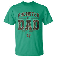 Camouflage Promoted To Dad Est 2026 T Shirt Camo Pregnancy Announcement Graphic