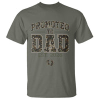 Camouflage Promoted To Dad Est 2026 T Shirt Camo Pregnancy Announcement Graphic