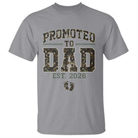 Camouflage Promoted To Dad Est 2026 T Shirt Camo Pregnancy Announcement Graphic