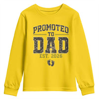 Camouflage Promoted To Dad Est 2026 Youth Sweatshirt Camo Pregnancy Announcement Graphic