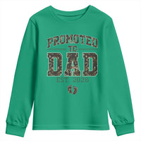Camouflage Promoted To Dad Est 2026 Youth Sweatshirt Camo Pregnancy Announcement Graphic