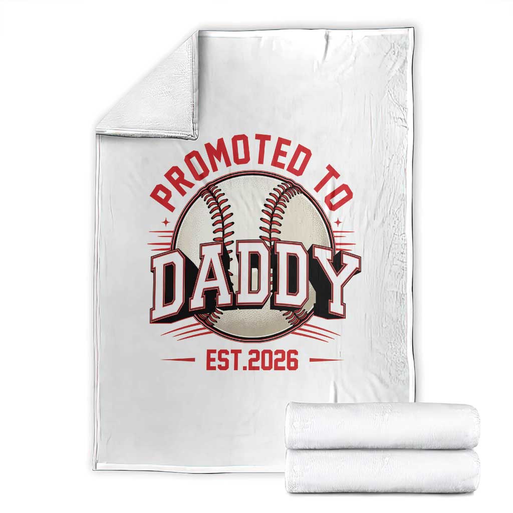 Promoted To Dad 2026 Baseball Throw Blanket First Time Father Sports Lover