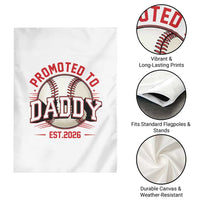Promoted To Dad 2026 Baseball Garden Flag First Time Father Sports Lover