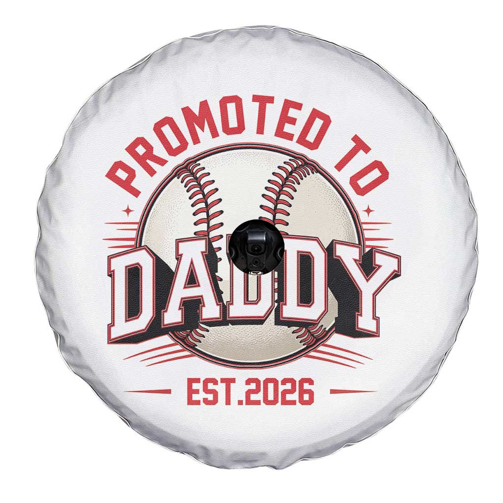 Promoted To Dad 2026 Baseball Spare Tire Cover First Time Father Sports Lover