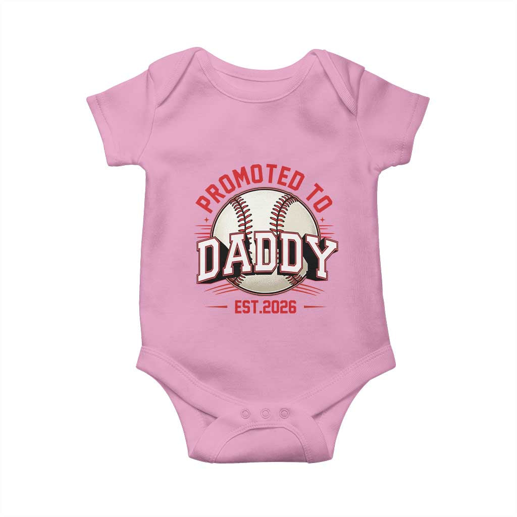 Promoted To Dad 2026 Baseball Baby Onesie First Time Father Sports Lover