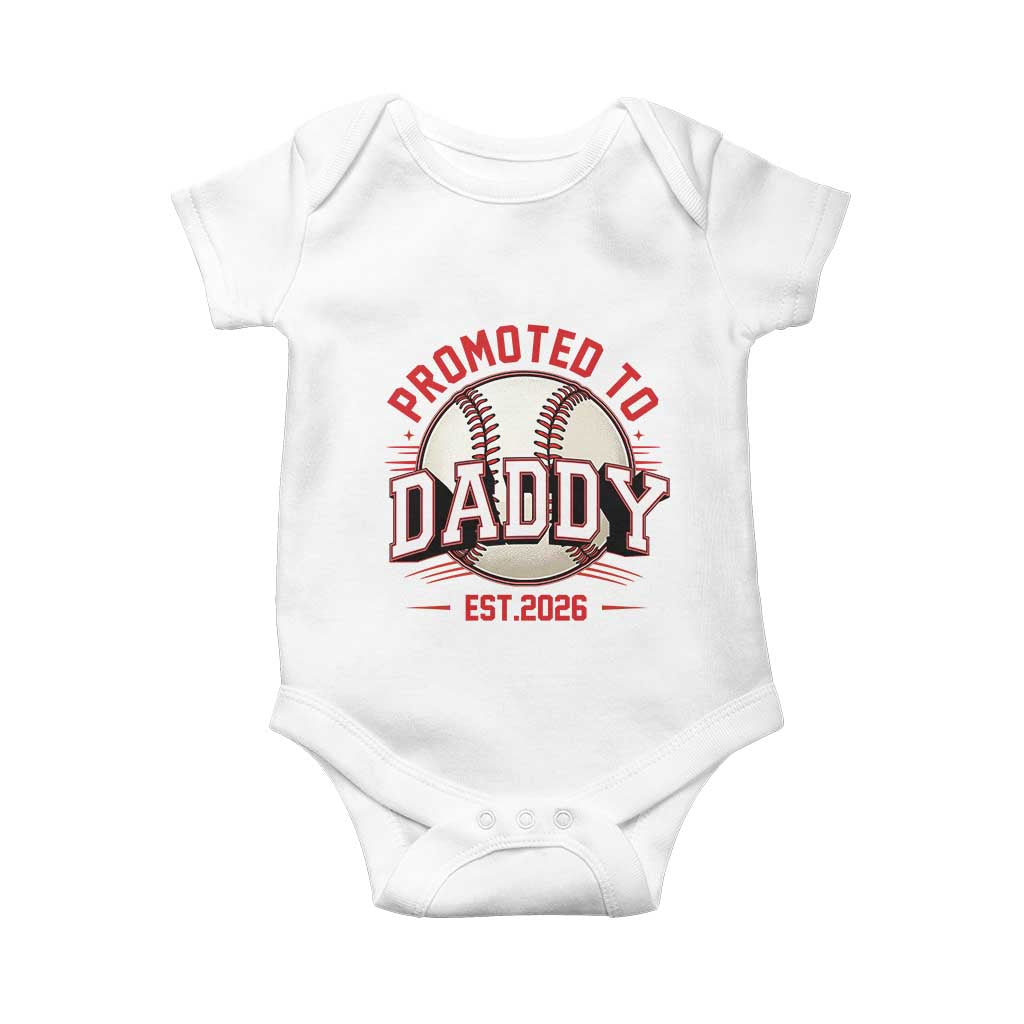 Promoted To Dad 2026 Baseball Baby Onesie First Time Father Sports Lover