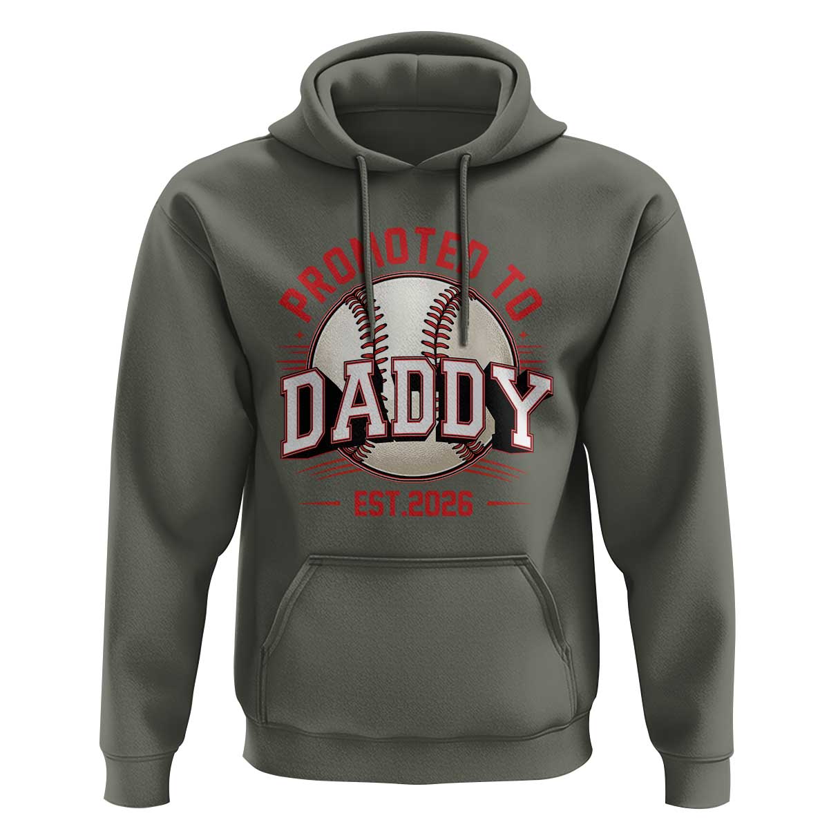 Promoted To Dad 2026 Baseball Hoodie First Time Father Sports Lover