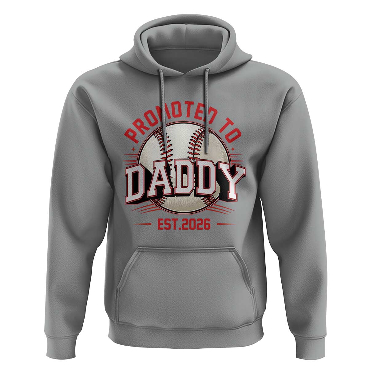 Promoted To Dad 2026 Baseball Hoodie First Time Father Sports Lover