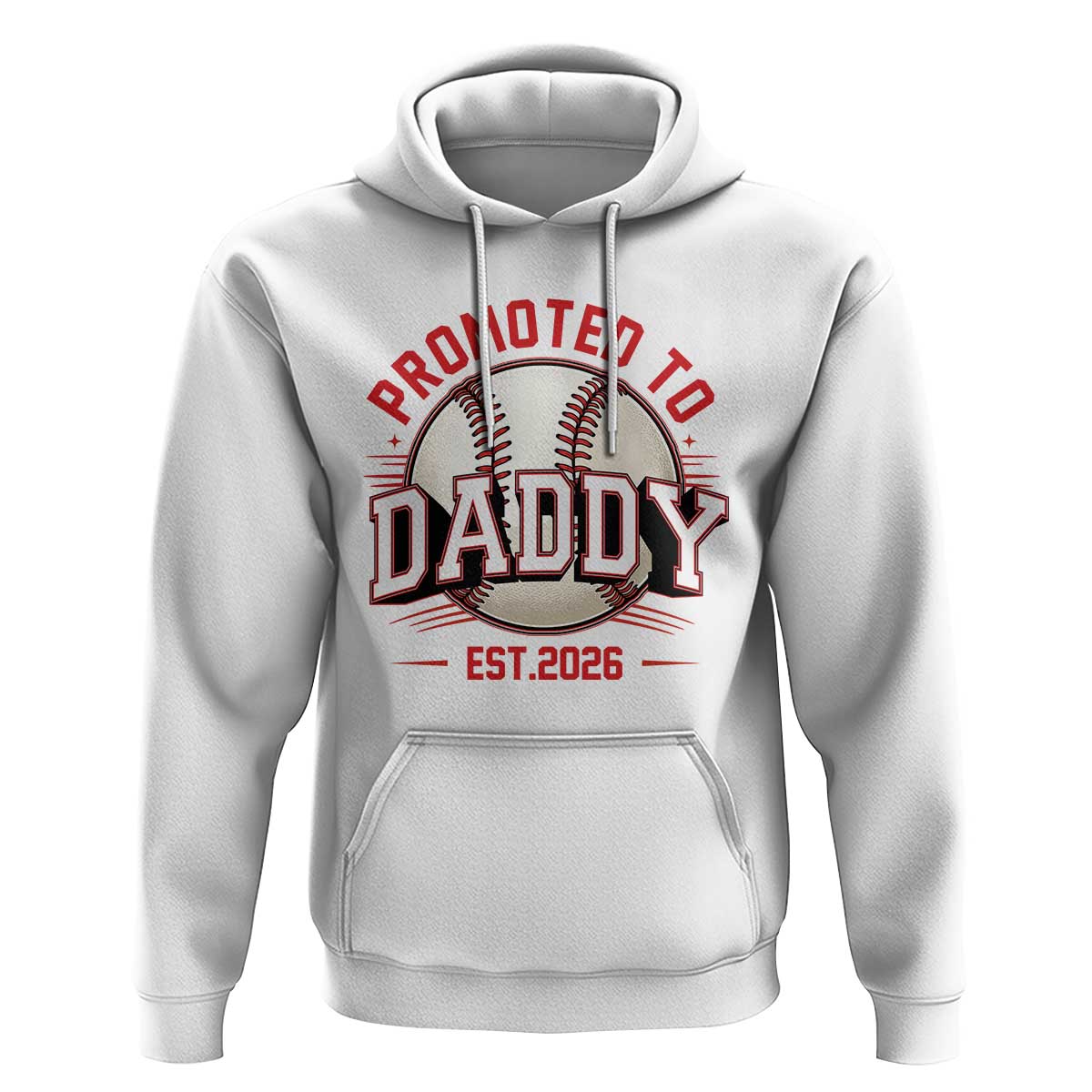 Promoted To Dad 2026 Baseball Hoodie First Time Father Sports Lover