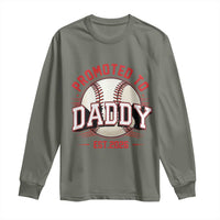 Promoted To Dad 2026 Baseball Long Sleeve Shirt First Time Father Sports Lover