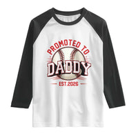 Promoted To Dad 2026 Baseball Raglan Shirt First Time Father Sports Lover