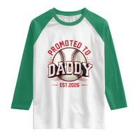 Promoted To Dad 2026 Baseball Raglan Shirt First Time Father Sports Lover