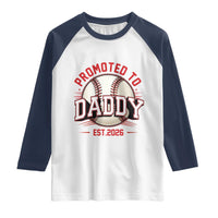Promoted To Dad 2026 Baseball Raglan Shirt First Time Father Sports Lover
