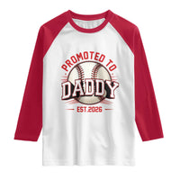 Promoted To Dad 2026 Baseball Raglan Shirt First Time Father Sports Lover