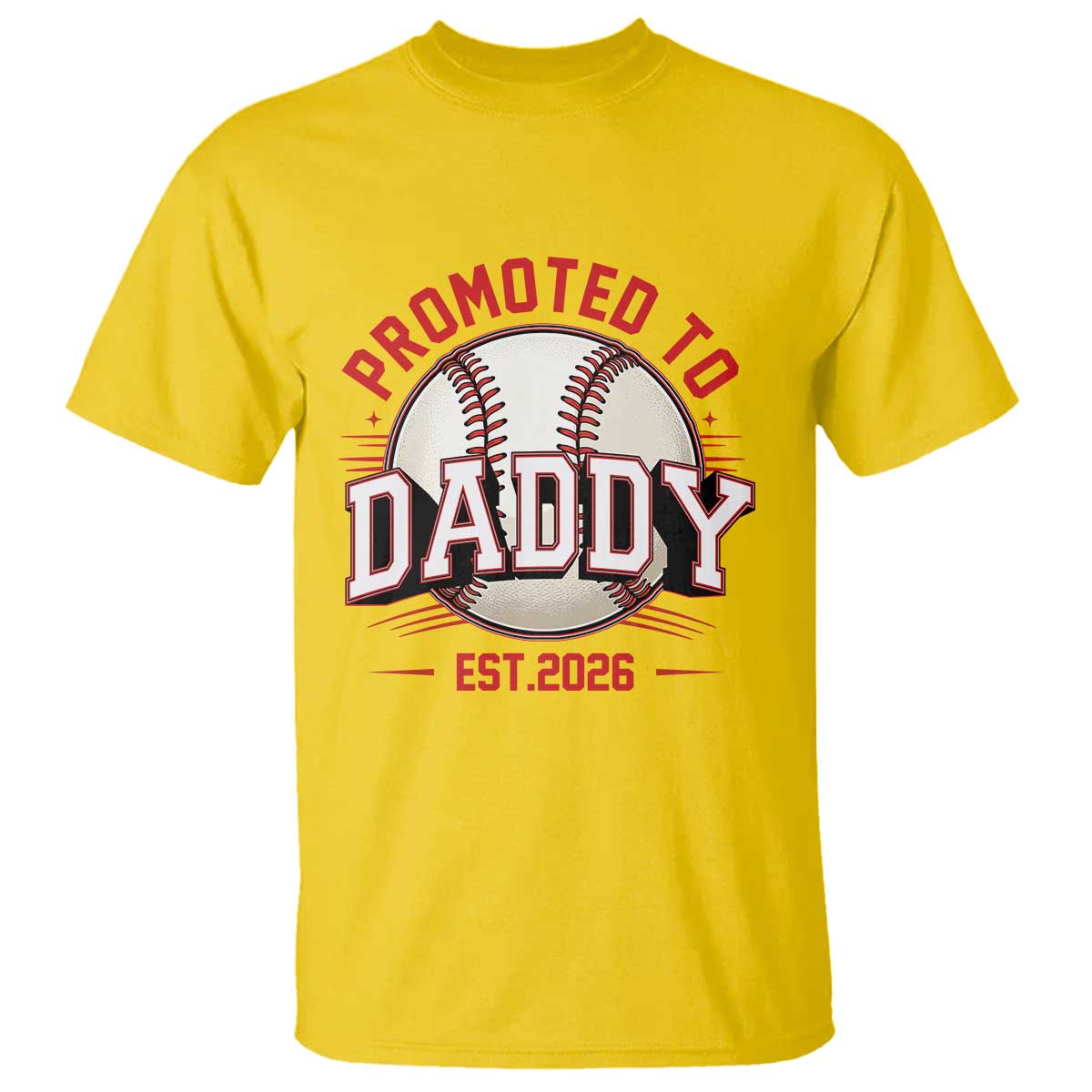 Promoted To Dad 2026 Baseball T Shirt First Time Father Sports Lover