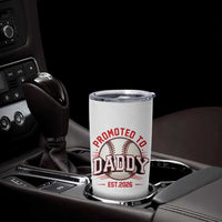 Promoted To Dad 2026 Baseball Tumbler Cup First Time Father Sports Lover