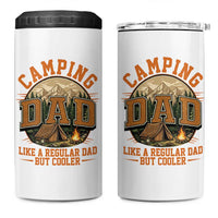 Camping Dad Like A Regular Dad But Cooler 4 in 1 Can Cooler Tumbler Funny Fathers Day Gift