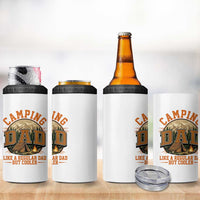 Camping Dad Like A Regular Dad But Cooler 4 in 1 Can Cooler Tumbler Funny Fathers Day Gift