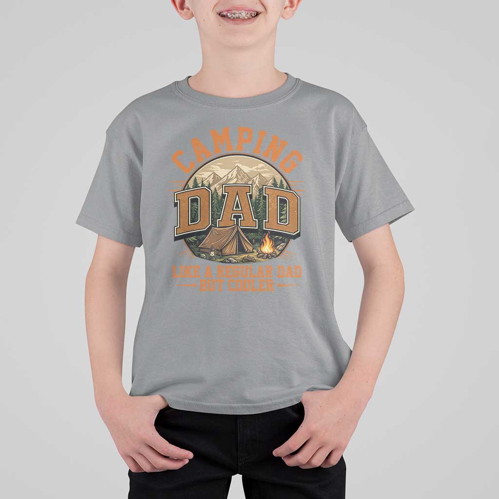 Camping Dad Like A Regular Dad But Cooler T Shirt For Kid Funny Fathers Day Gift