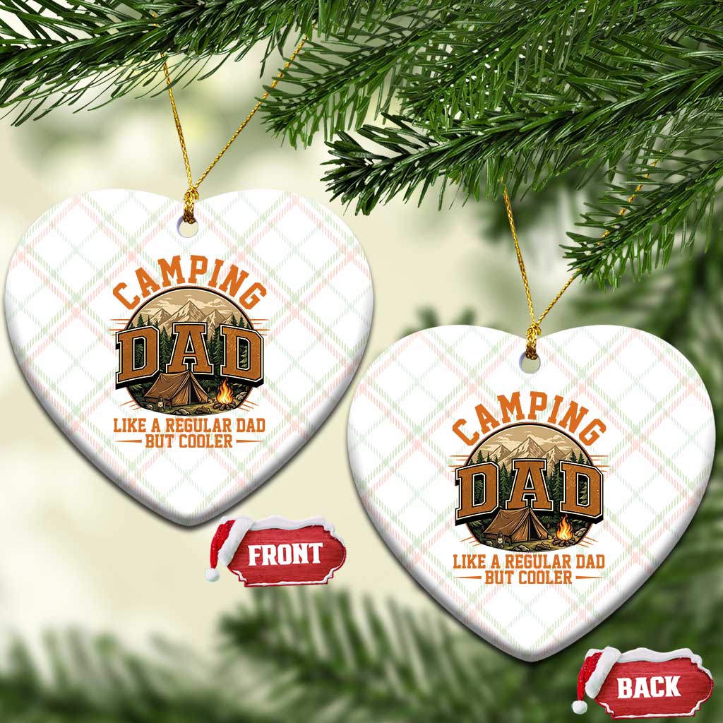 Camping Dad Like A Regular Dad But Cooler Ceramic Ornament Funny Fathers Day Gift