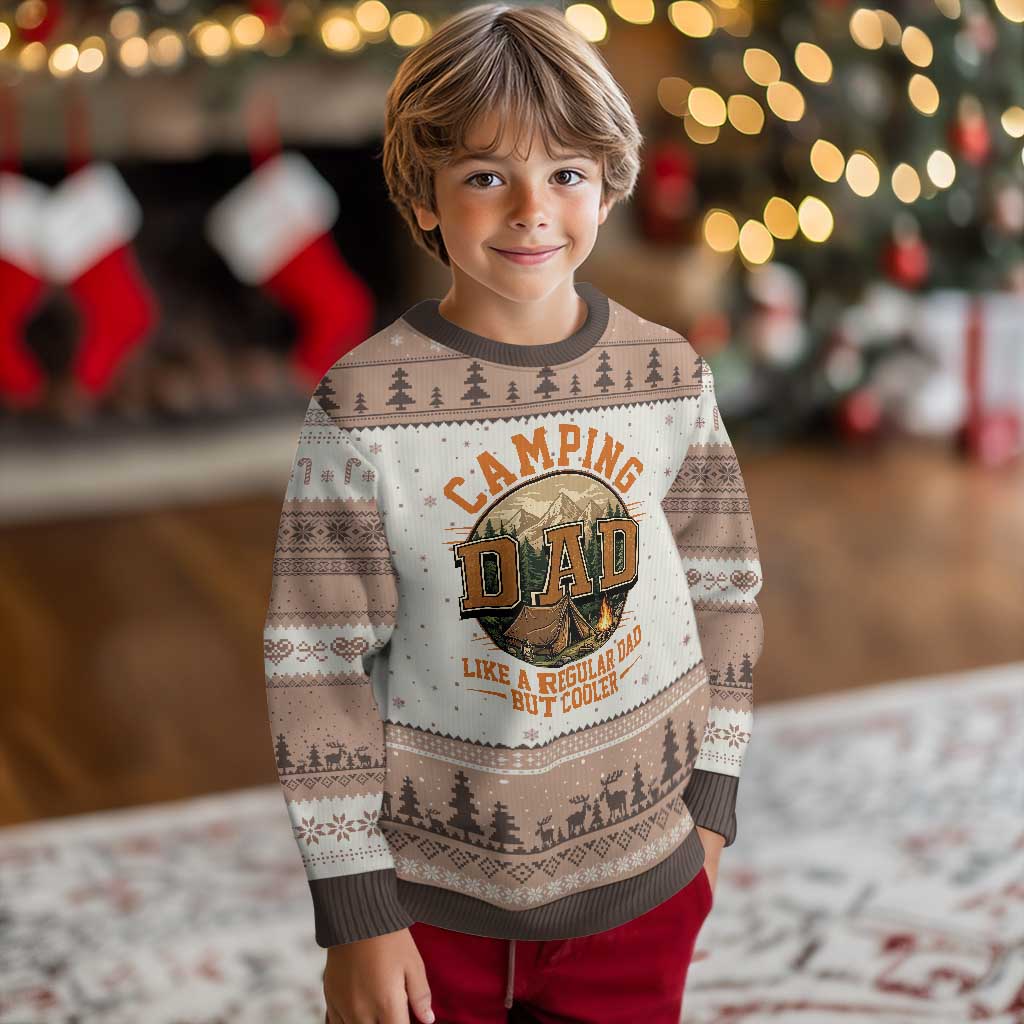 Camping Dad Like A Regular Dad But Cooler Ugly Christmas Sweater Funny Fathers Day Gift