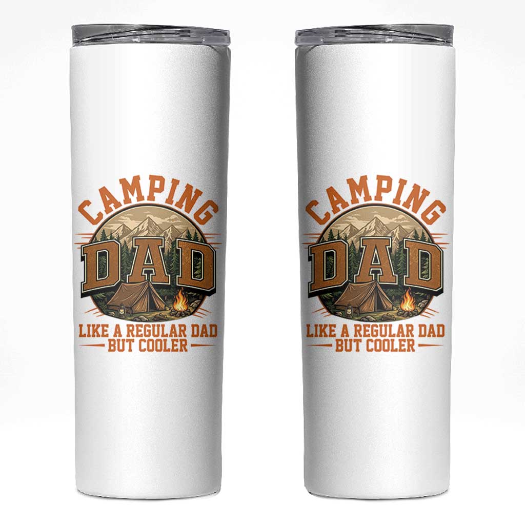 Camping Dad Like A Regular Dad But Cooler Skinny Tumbler Funny Fathers Day Gift
