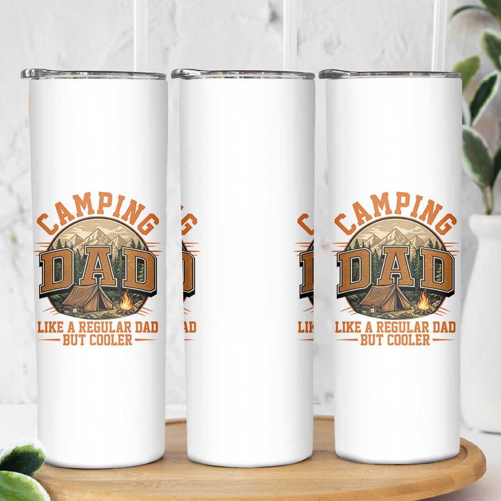Camping Dad Like A Regular Dad But Cooler Skinny Tumbler Funny Fathers Day Gift