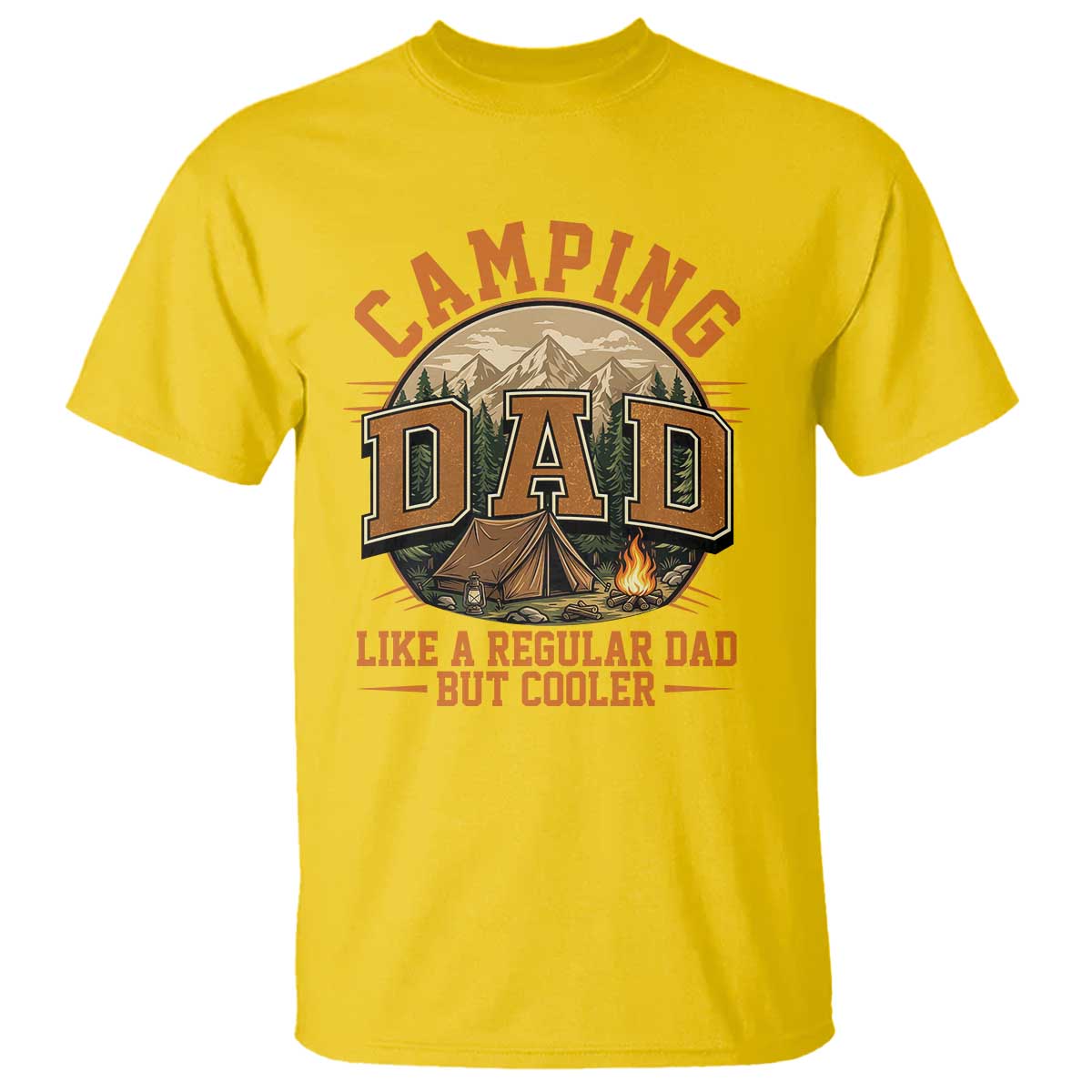 Camping Dad Like A Regular Dad But Cooler T Shirt Funny Fathers Day Gift