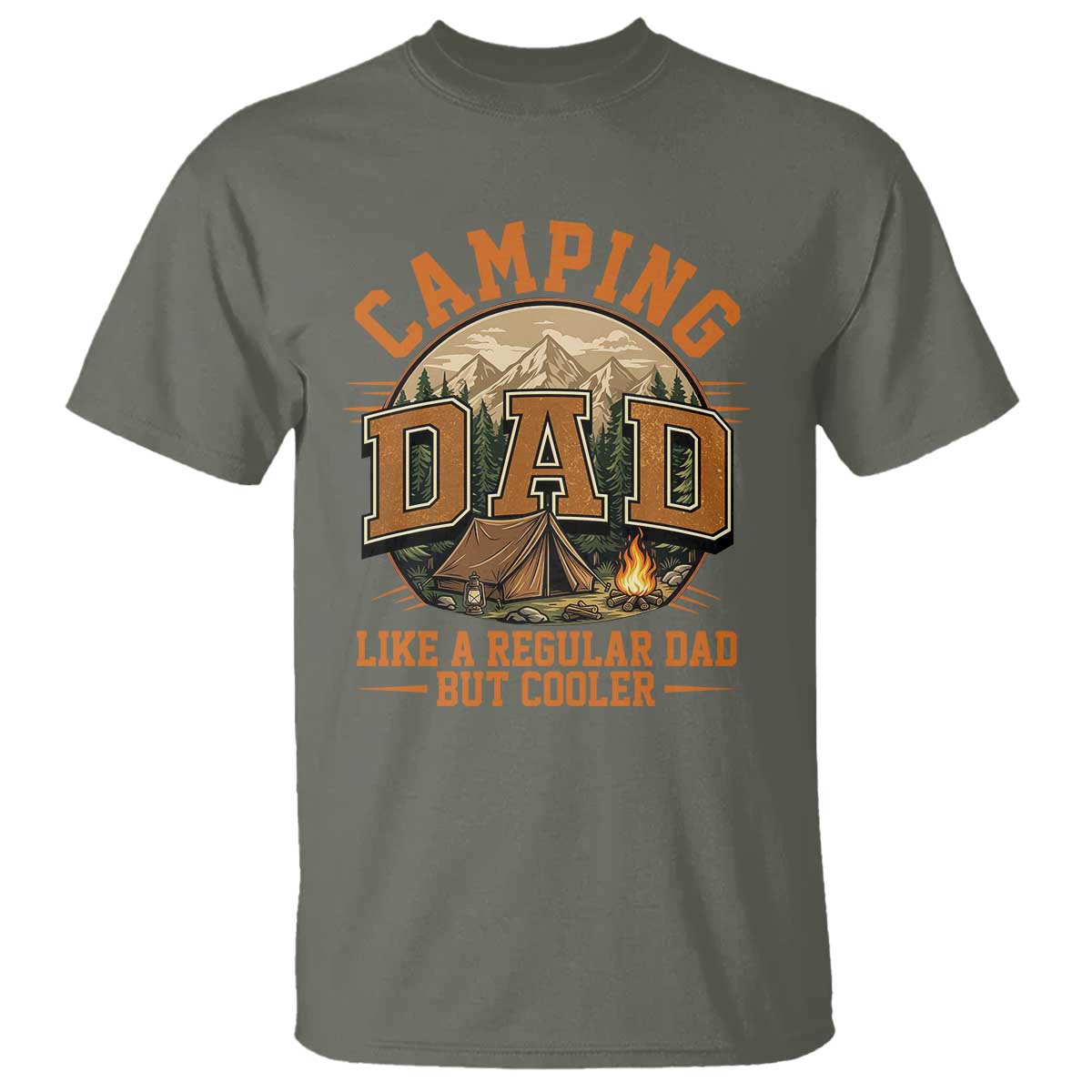 Camping Dad Like A Regular Dad But Cooler T Shirt Funny Fathers Day Gift