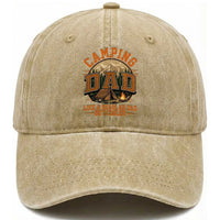 Camping Dad Like A Regular Dad But Cooler Washed Cotton Baseball Cap Funny Fathers Day Gift