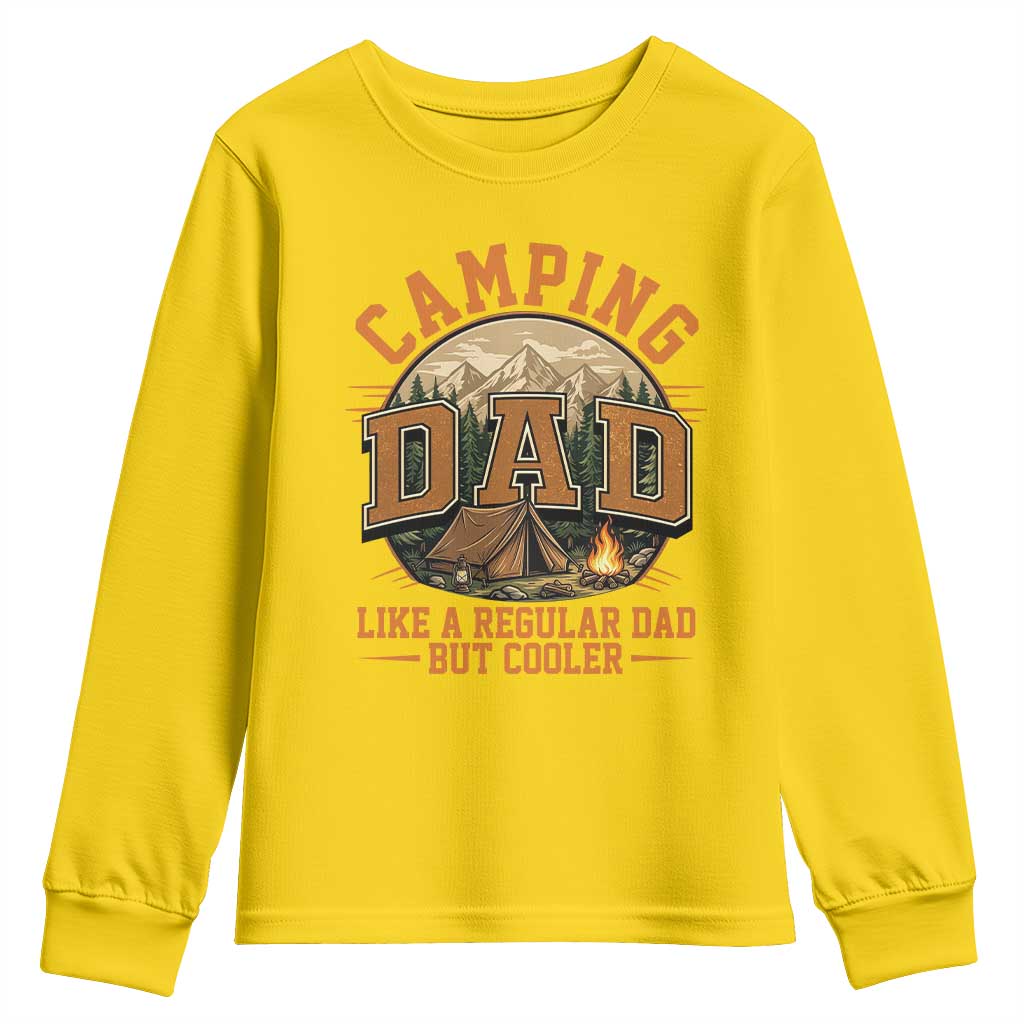 Camping Dad Like A Regular Dad But Cooler Youth Sweatshirt Funny Fathers Day Gift