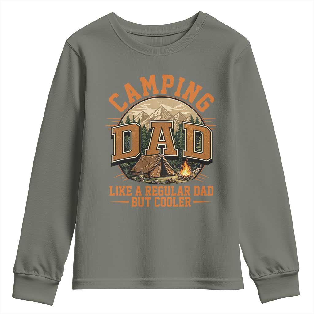 Camping Dad Like A Regular Dad But Cooler Youth Sweatshirt Funny Fathers Day Gift