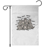 Funny Raccoon Mama Life Garden Flag Motherhood Chaos Trash Panda