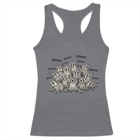 Funny Raccoon Mama Life Racerback Tank Top Motherhood Chaos Trash Panda