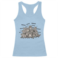 Funny Raccoon Mama Life Racerback Tank Top Motherhood Chaos Trash Panda