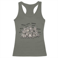 Funny Raccoon Mama Life Racerback Tank Top Motherhood Chaos Trash Panda