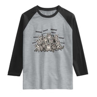 Funny Raccoon Mama Life Raglan Shirt Motherhood Chaos Trash Panda