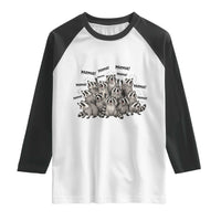 Funny Raccoon Mama Life Raglan Shirt Motherhood Chaos Trash Panda