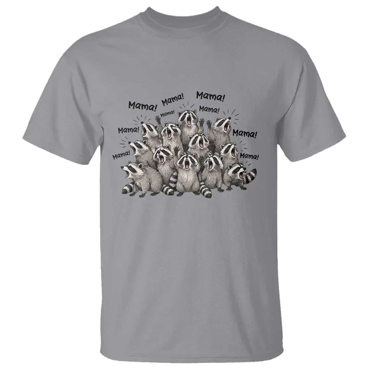 Funny Raccoon Mama Life T Shirt Motherhood Chaos Trash Panda