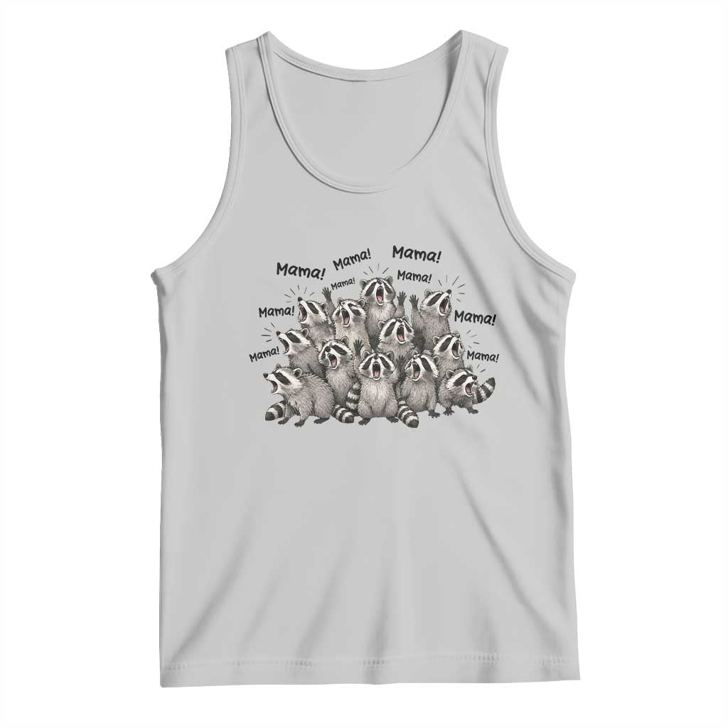 Funny Raccoon Mama Life Tank Top Motherhood Chaos Trash Panda