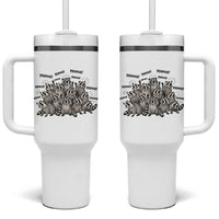 Funny Raccoon Mama Life Tumbler With Handle Motherhood Chaos Trash Panda